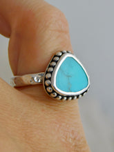 Load image into Gallery viewer, Turquoise Beaded Sterling Silver Ring