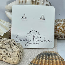 Load image into Gallery viewer, Open Triangle Silver Studs