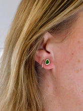 Load image into Gallery viewer, Olive Green Sea Glass Sterling Silver Studs