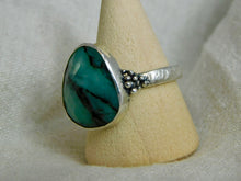 Load image into Gallery viewer, Boho Emerald Sterling Silver Ring