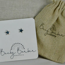 Load image into Gallery viewer, Large Star Sterling Silver Studs