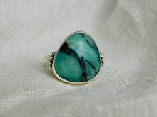 Load image into Gallery viewer, Boho Emerald Sterling Silver Ring