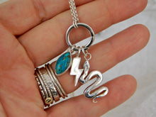 Load image into Gallery viewer, Lightening Bolt Sterling Silver Charm