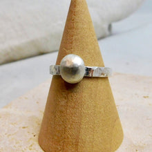 Load image into Gallery viewer, Made To Order Brushed Pebble Sterling Silver Stacking Ring
