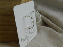 Load image into Gallery viewer, Twisted Wire Sterling Silver Hoop Studs