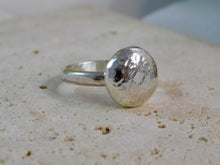 Load image into Gallery viewer, Large hammered pebbled stacking ring