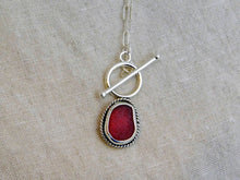 Load image into Gallery viewer, Made to Order Sea Glass Toggle Sterling Silver Necklace