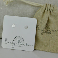 Load image into Gallery viewer, Hexagon Sterling Silver Studs