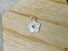 Load image into Gallery viewer, Hammered Flower Sterling Silver Charm