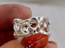 Load image into Gallery viewer, Wide Sea Sponge Sterling Silver Ring