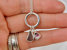 Load image into Gallery viewer, Pink Tourmaline Sterling Silver Charm