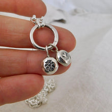 Load image into Gallery viewer, Star Burst Pebble Sterling Silver Charm