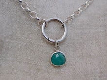 Load image into Gallery viewer, Emerald Sterling Silver Charm
