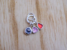 Load image into Gallery viewer, Red Sea Glass and Pink Tourmaline Sterling Silver Pendant 2