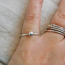 Load image into Gallery viewer, Made To Order Medium Pebble Sterling Silver Stacking Ring