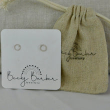 Load image into Gallery viewer, Twisted Rope Hoop Sterling Silver Studs