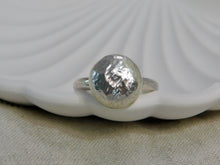 Load image into Gallery viewer, Large hammered pebbled stacking ring