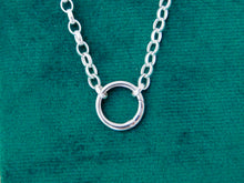 Load image into Gallery viewer, Sterling Silver Round Charm Keeper Necklace