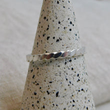 Load image into Gallery viewer, Made To Order Flat Woven Sterling Silver Stacking Ring