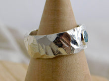 Load image into Gallery viewer, Chunky Geometric Topaz Sterling Silver Ring