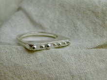 Load image into Gallery viewer, Rectangle Dot Statment Sterling Silver Ring