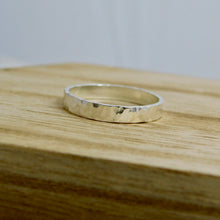 Load image into Gallery viewer, Made To Order Wide Hammered Sterling Silver Stacking Ring