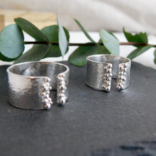 Load image into Gallery viewer, Made to Order Reticulated Loads Of Sea Foam Cuff Sterling Silver Ring