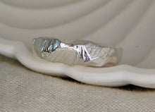 Load image into Gallery viewer, Geometric Carved Signet Style Sterling Silver Ring