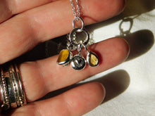 Load image into Gallery viewer, Yellow Sea Glass and Tourmaline Sterling Silver Pendant