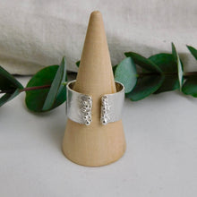 Load image into Gallery viewer, Made to Order Reticulated Loads Of Sea Foam Cuff Sterling Silver Ring