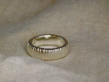 Load image into Gallery viewer, Chunky Striped Sterling Silver Ring