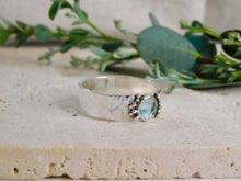 Load image into Gallery viewer, Rose Cut Labradorite Sterling Silver Ring