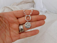 Load image into Gallery viewer, Reticulated Disc Sterling Silver Charm