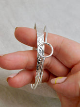Load image into Gallery viewer, Chunky Interlocking Sterling Silver Bangle