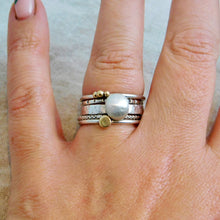 Load image into Gallery viewer, Made To Order Brushed Pebble Sterling Silver Stacking Ring