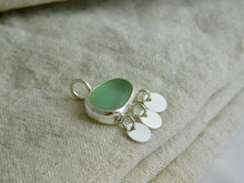 Load image into Gallery viewer, Aqua Sea Disc Dangle Sterling Silver Pendant