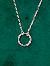 Load image into Gallery viewer, Sterling Silver Round Charm Keeper Necklace