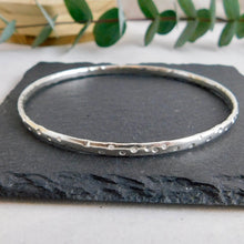 Load image into Gallery viewer, Chunky Polka Dot Sterling Silver Bangle