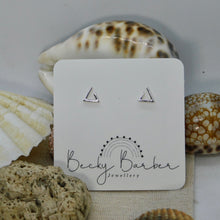 Load image into Gallery viewer, Open Triangle Silver Studs
