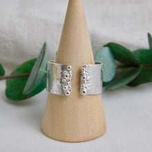 Load image into Gallery viewer, Made to Order Reticulated Loads Of Sea Foam Cuff Sterling Silver Ring
