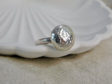 Load image into Gallery viewer, Large hammered pebbled stacking ring