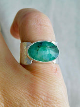 Load image into Gallery viewer, Statement Emerald Sterling Silver Ring