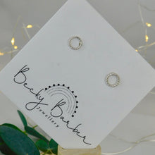 Load image into Gallery viewer, Twisted Rope Hoop Sterling Silver Studs