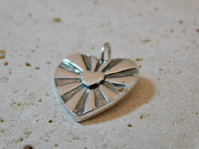 Load image into Gallery viewer, Chunky Heart Burst Sterling Silver Pendant