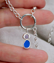 Load image into Gallery viewer, Cobalt Sea Glass Sterling Silver Charm