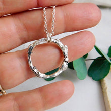 Load image into Gallery viewer, Molten North Star Hoop Sterling Silver Pendant