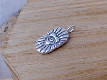 Load image into Gallery viewer, Evil Eye Heart Sterling Silver Charm
