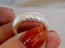 Load image into Gallery viewer, Chunky Striped Sterling Silver Ring