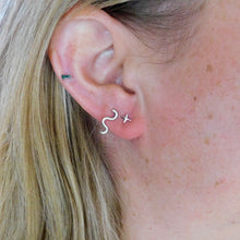Load image into Gallery viewer, Four Point Star Sterling Silver Studs