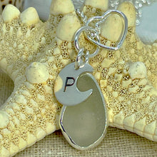 Load image into Gallery viewer, Made to Order Sea Glass And Sterling Silver Crescent Moon Personalised Pendant